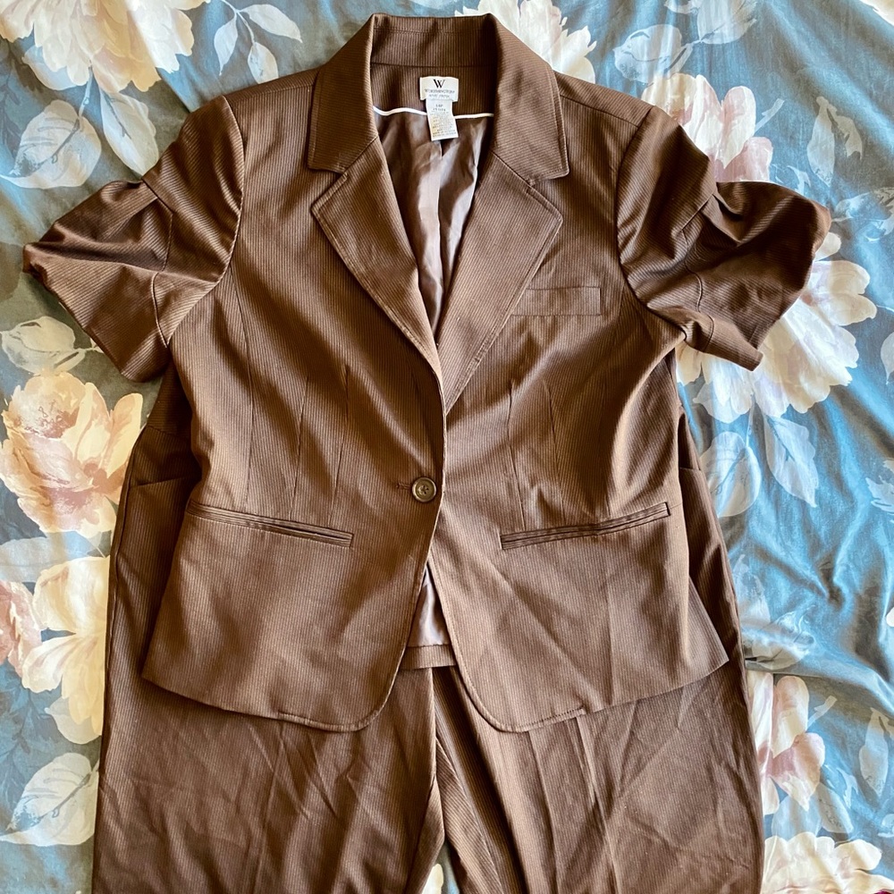Worthington Women’s 2-Piece Pinstripe Suit ( Jacket + Pants )